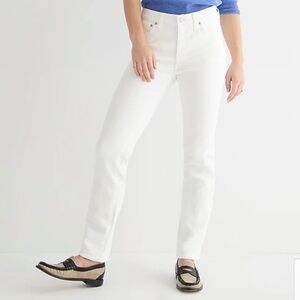 J crew Petite 9" vintage slim-straight jean in white wash